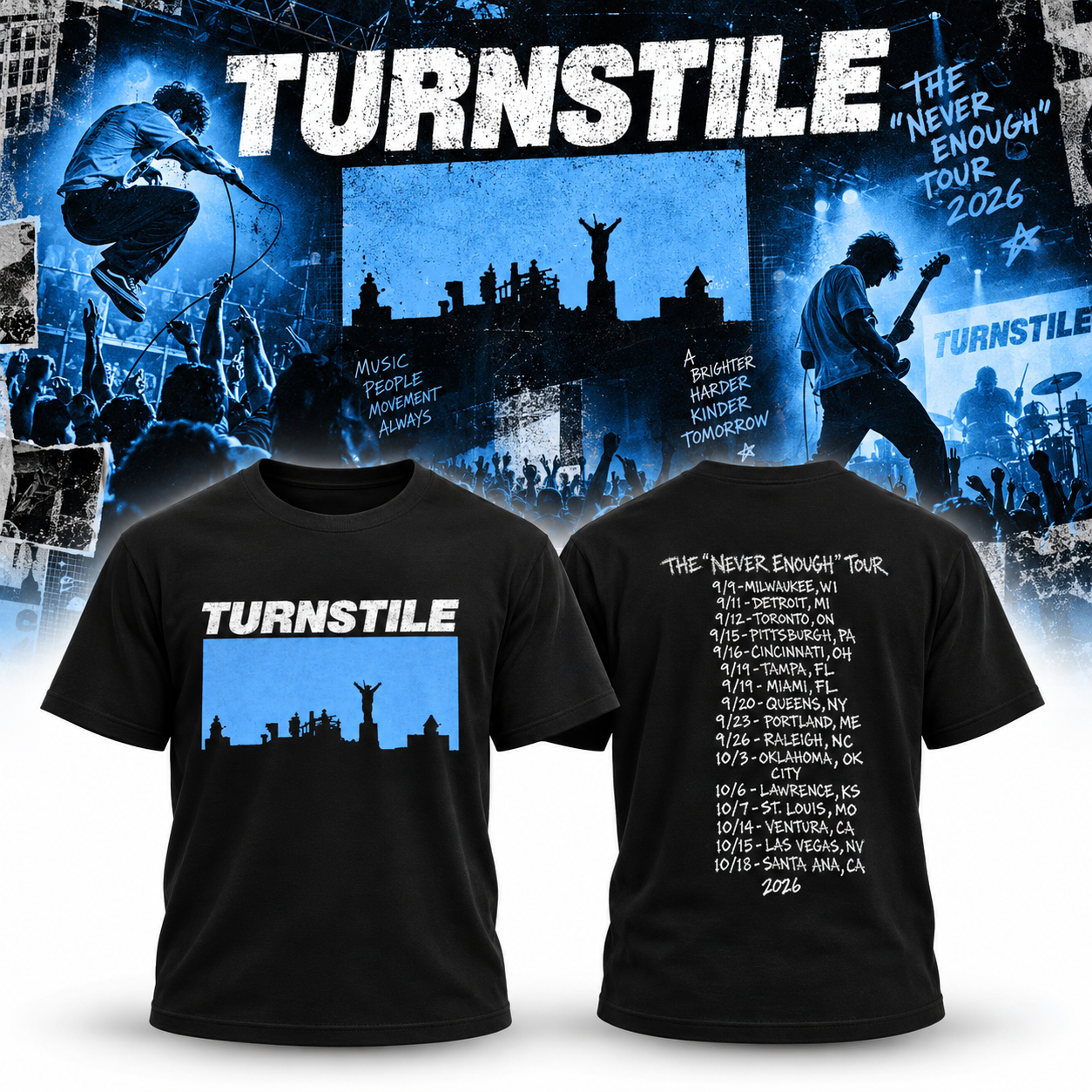 Merch Never Enough Tour Turnstile 2026 Shirt - Merch Tour Boutique