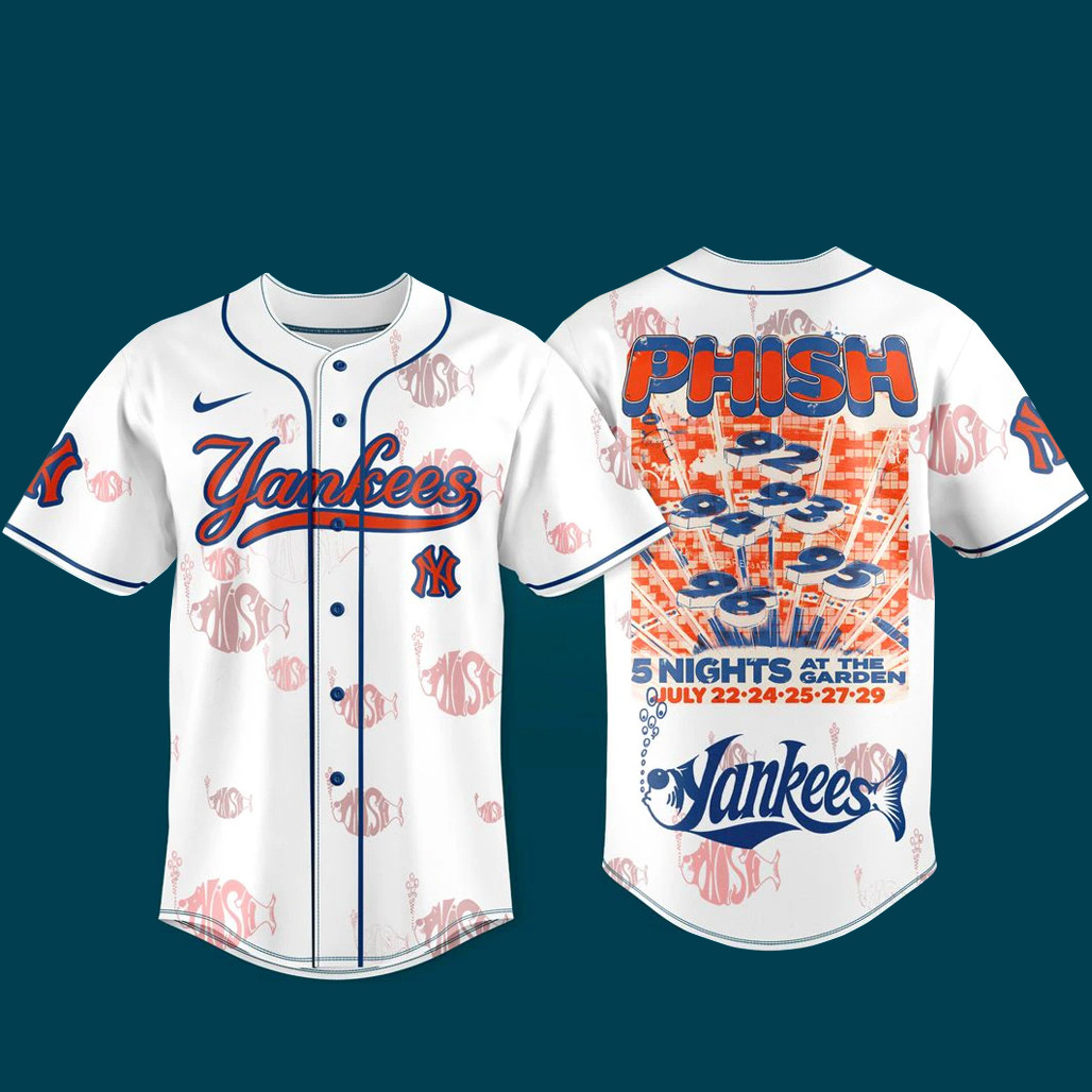 New York Yankees x Phish Summer Tour 2026 Baseball Jersey 1 - Unicasport New York Yankees x Phish Summer Tour 2026 Baseball Jersey