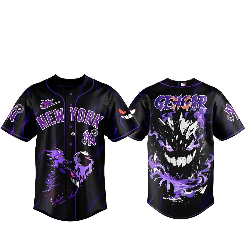 New York Yankees x Pokemon Gengar 2026 Baseball Jersey Version 2 1 - Unicasport New York Yankees x Pokemon Gengar 2026 Baseball Jersey Version 2