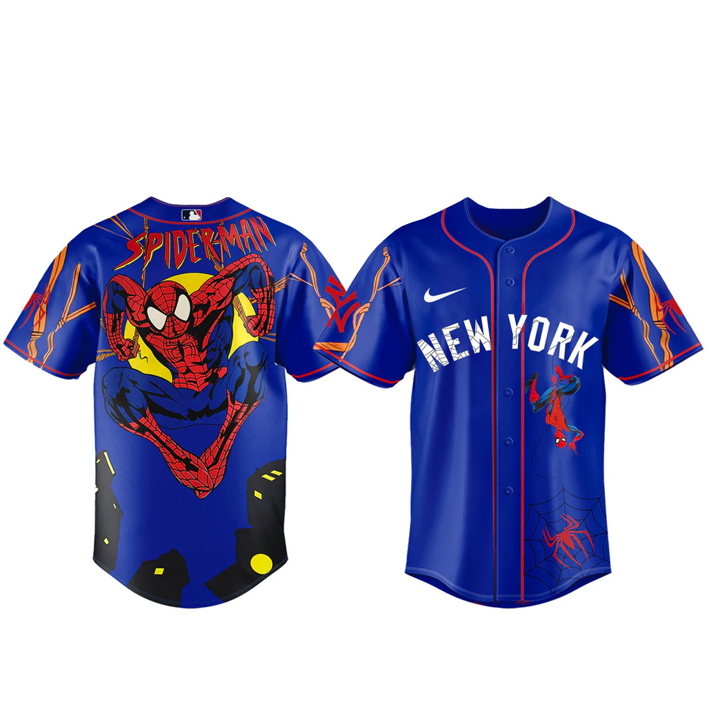 New York Yankees x Spider Man Brand New Day 2026 Baseball Jersey 1 - Unicasport New York Yankees x Spider Man Brand New Day 2026 Baseball Jersey