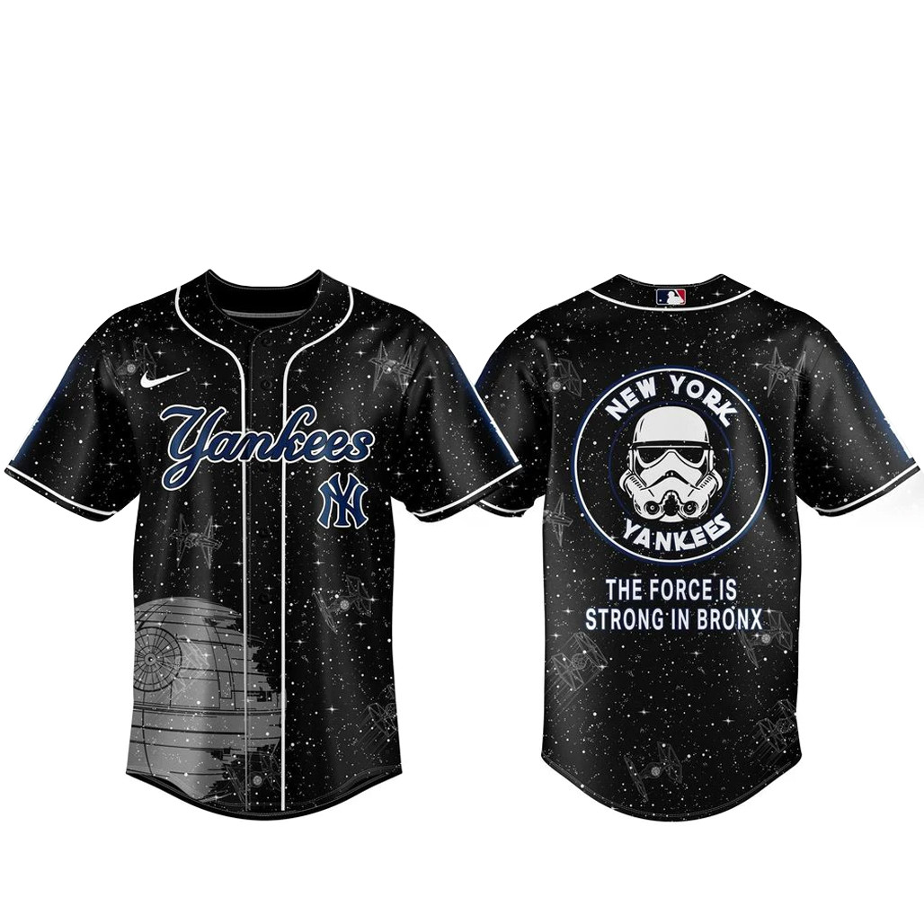 New York Yankees x Star Wars Galaxy The Force Is Strong In Bronx Baseball Jersey 1 - Unicasport New York Yankees x Star Wars Galaxy The Force Is Strong In Bronx Baseball Jersey