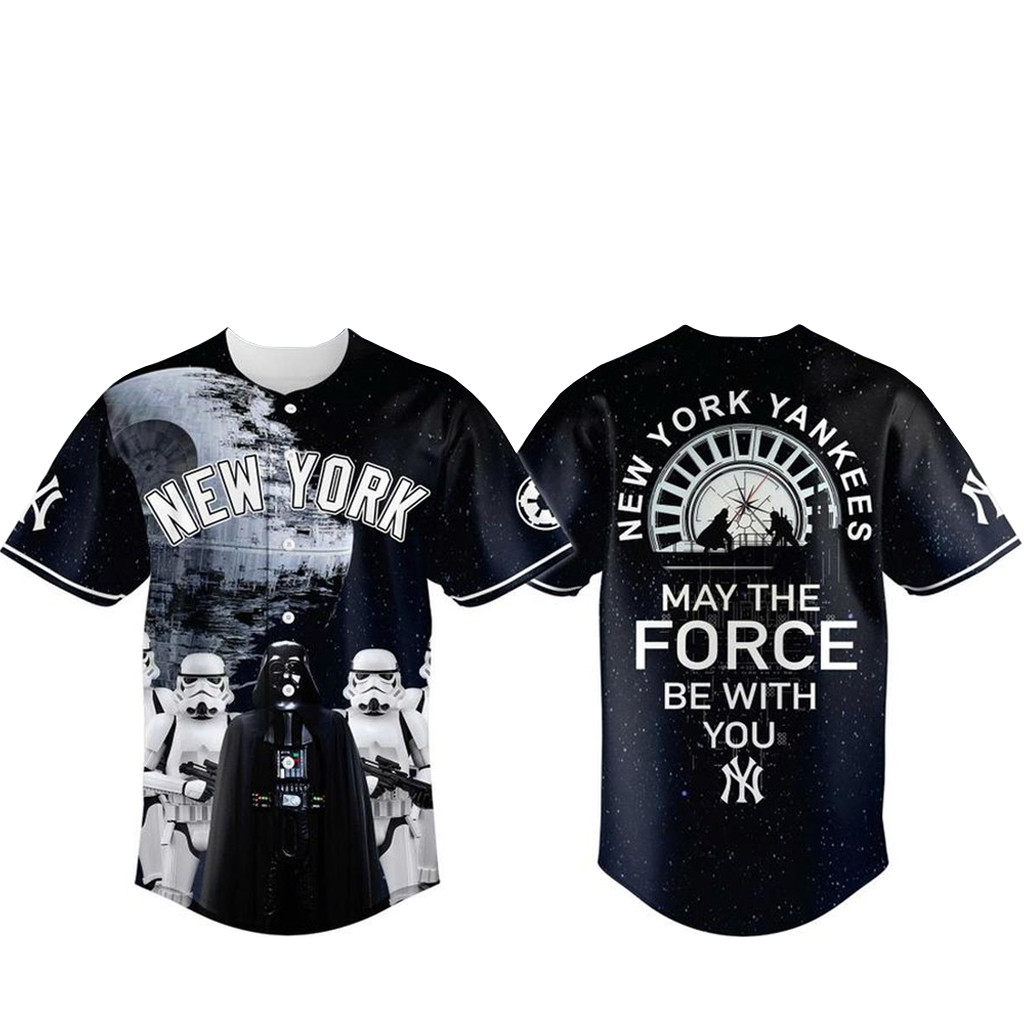 New York Yankees x Star Wars Night 2026 May The Force Be With You Baseball Jersey 1 - Unicasport New York Yankees x Star Wars Night 2026 May The Force Be With You Baseball Jersey