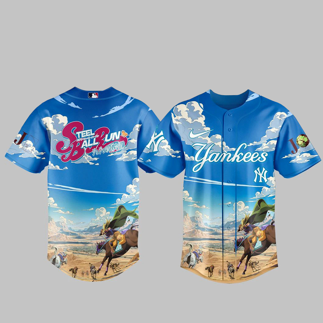 New York Yankees x Steel Ball Run 2026 Baseball Jersey Version 2 1 - Unicasport New York Yankees x Steel Ball Run 2026 Baseball Jersey Version 2