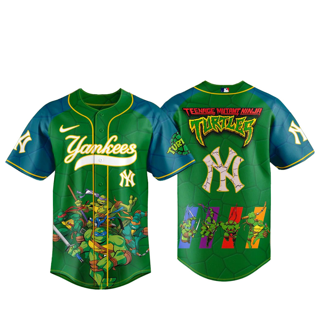 New York Yankees x Teenage Mutant Ninja Turtles 2026 Baseball Jersey 1 - Unicasport New York Yankees x Teenage Mutant Ninja Turtles 2026 Baseball Jersey