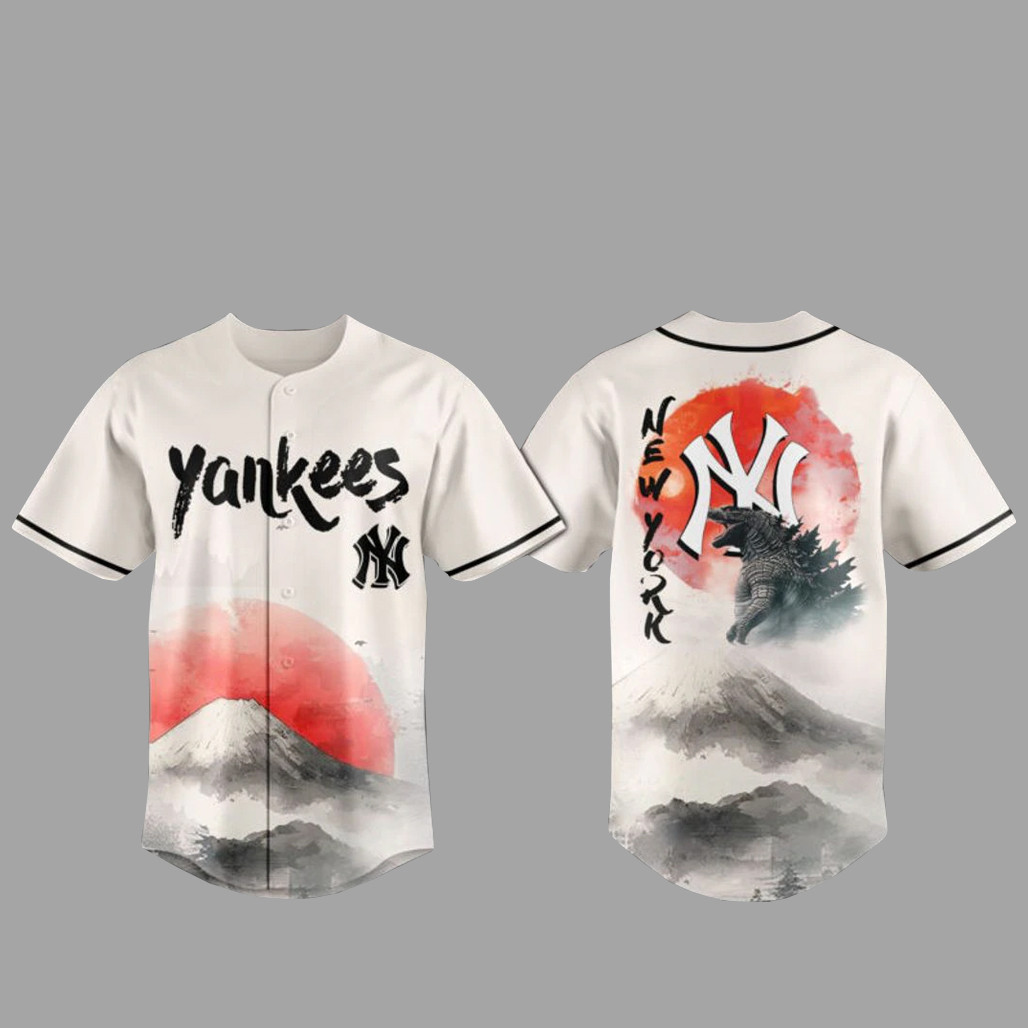 New York Yankees x The Godzilla Kaiju Baseball Jersey 1 - Unicasport New York Yankees x The Godzilla Kaiju Baseball Jersey