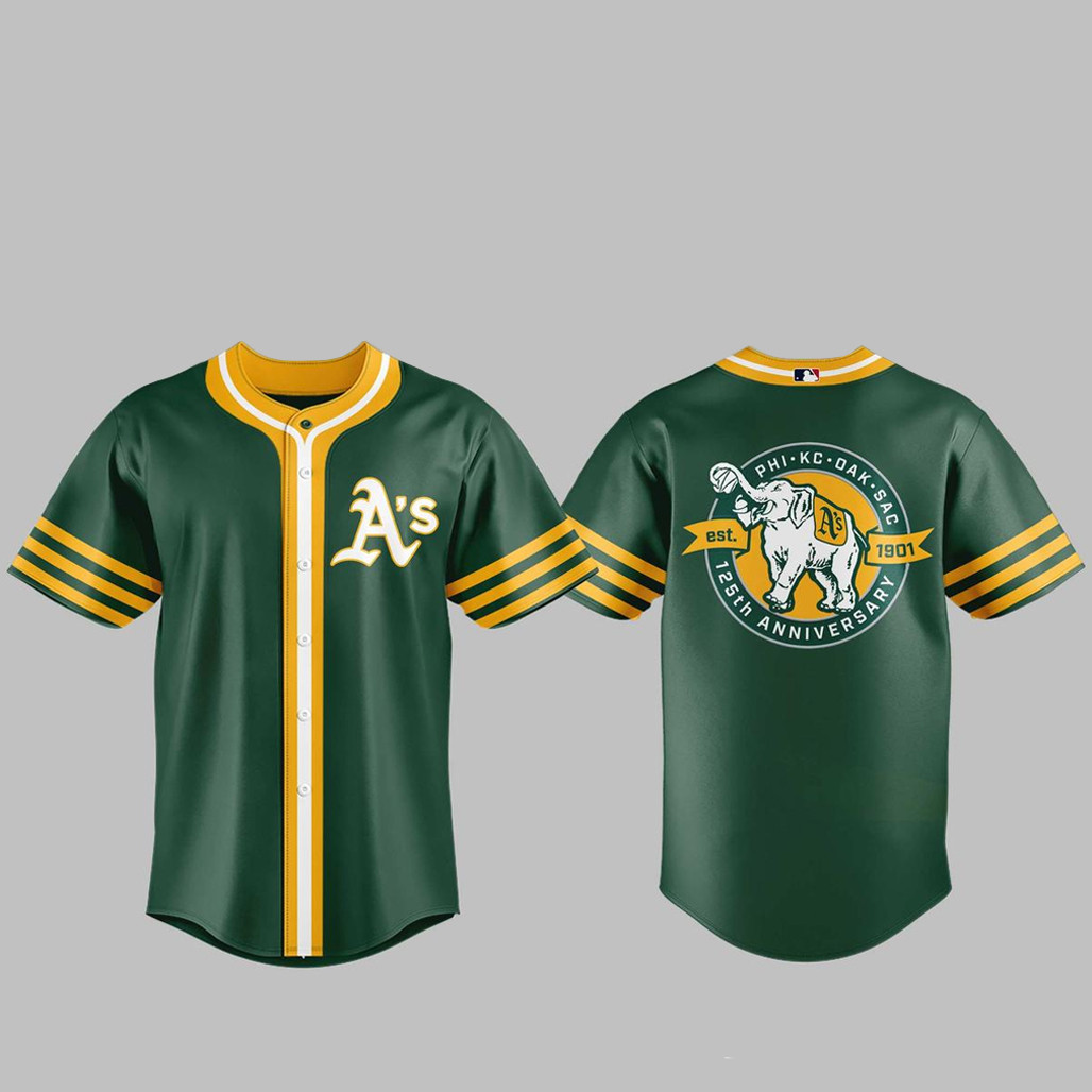 Oakland Athletics 2026 Celebrating Our 125th Anniversary Baseball Jersey 1 - Unicasport Oakland Athletics 2026 Celebrating Our 125th Anniversary Baseball Jersey