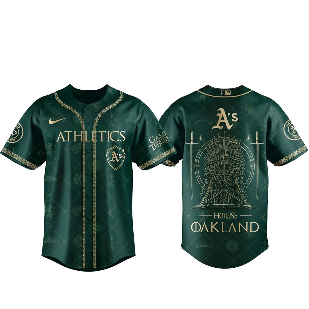 Oakland Athletics 2026 Game Of Thrones Night Baseball Jersey 1 - Unicasport Oakland Athletics 2026 Game Of Thrones Night Baseball Jersey