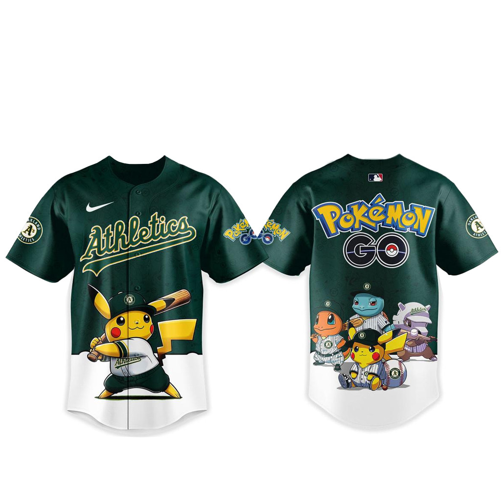 Oakland Athletics Pokemon Go Night 2026 Baseball Jersey 1 - Unicasport Oakland Athletics Pokemon Go Night 2026 Baseball Jersey
