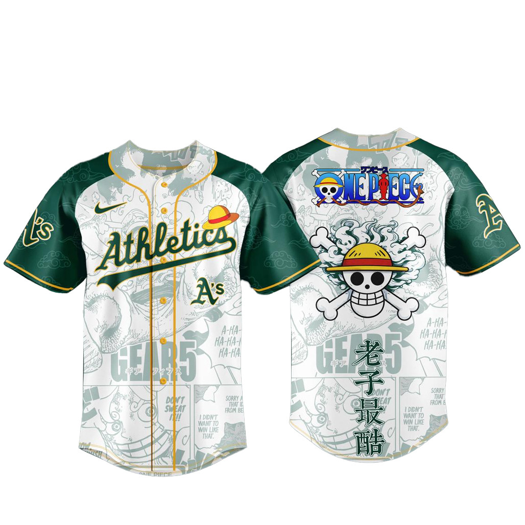 Oakland Athletics x One Piece Night 2026 Baseball Jersey 1 - Unicasport Oakland Athletics x One Piece Night 2026 Baseball Jersey