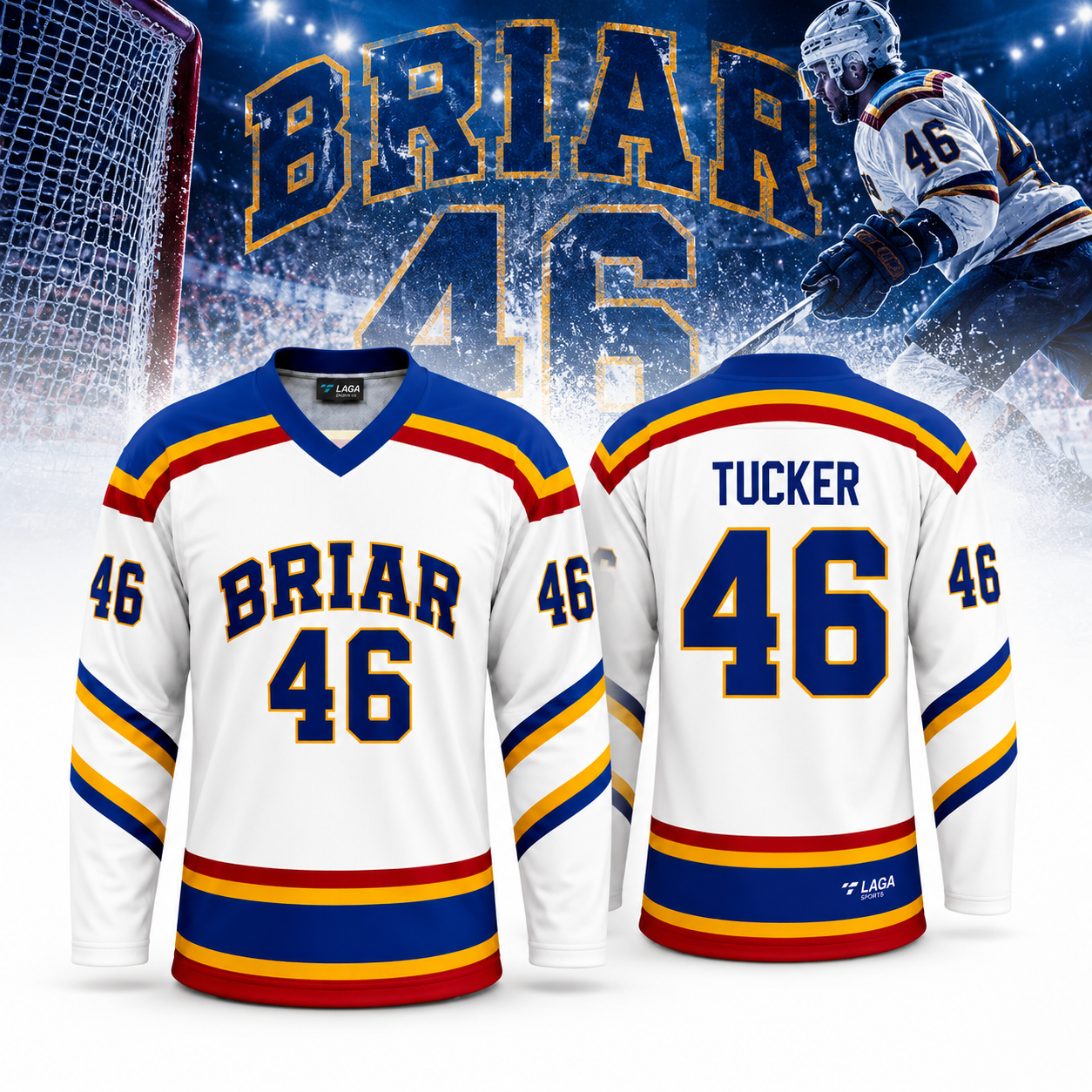 Off Campus Senior Replica White Jersey Limited Edtion Briar University - John Tucker 1 - Unicasport Off Campus Senior Replica White Jersey Limited Edtion Briar University - John Tucker