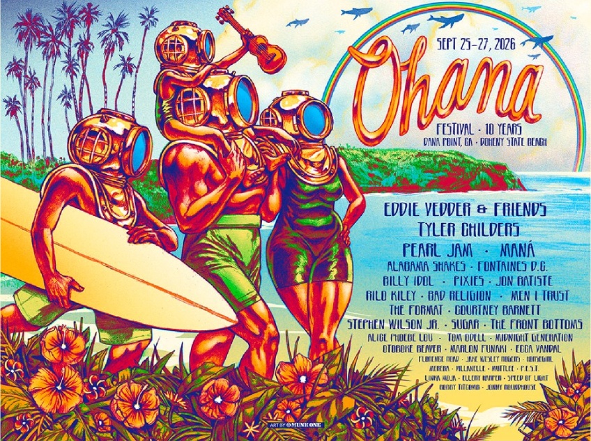 Ohana Festival 10 Years 2026 Poster Merch Dana Point CA - Merch