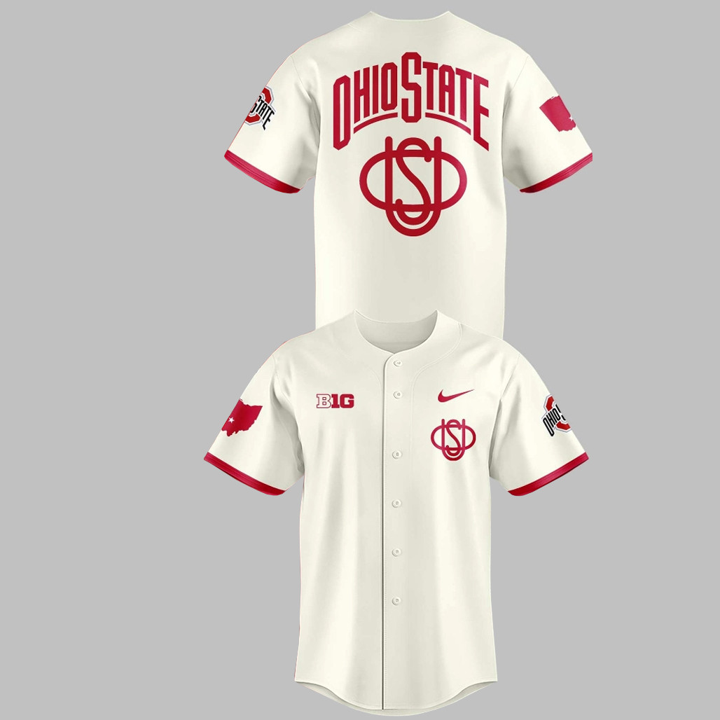 Ohio State Big Throwback Baseball Jersey 1 - Unicasport Ohio State Big Throwback Baseball Jersey