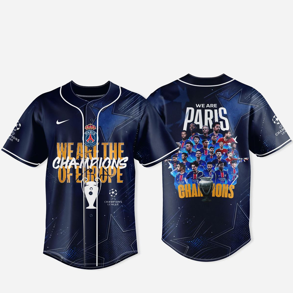 Paris Saint Germain UEFA Champions League Final 2026 Baseball Jersey 1 - Unicasport Paris Saint Germain UEFA Champions League Final 2026 Baseball Jersey