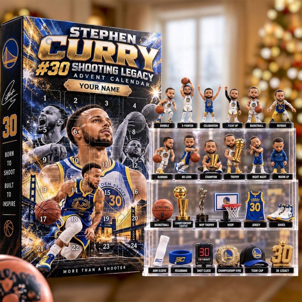 Personalized Stephen Curry #30 Golden State Warriors Shooting Advent Calendar Xmas Ornaments 2 - Unicasport Personalized Stephen Curry #30 Golden State Warriors Shooting Advent Calendar Xmas Ornaments
