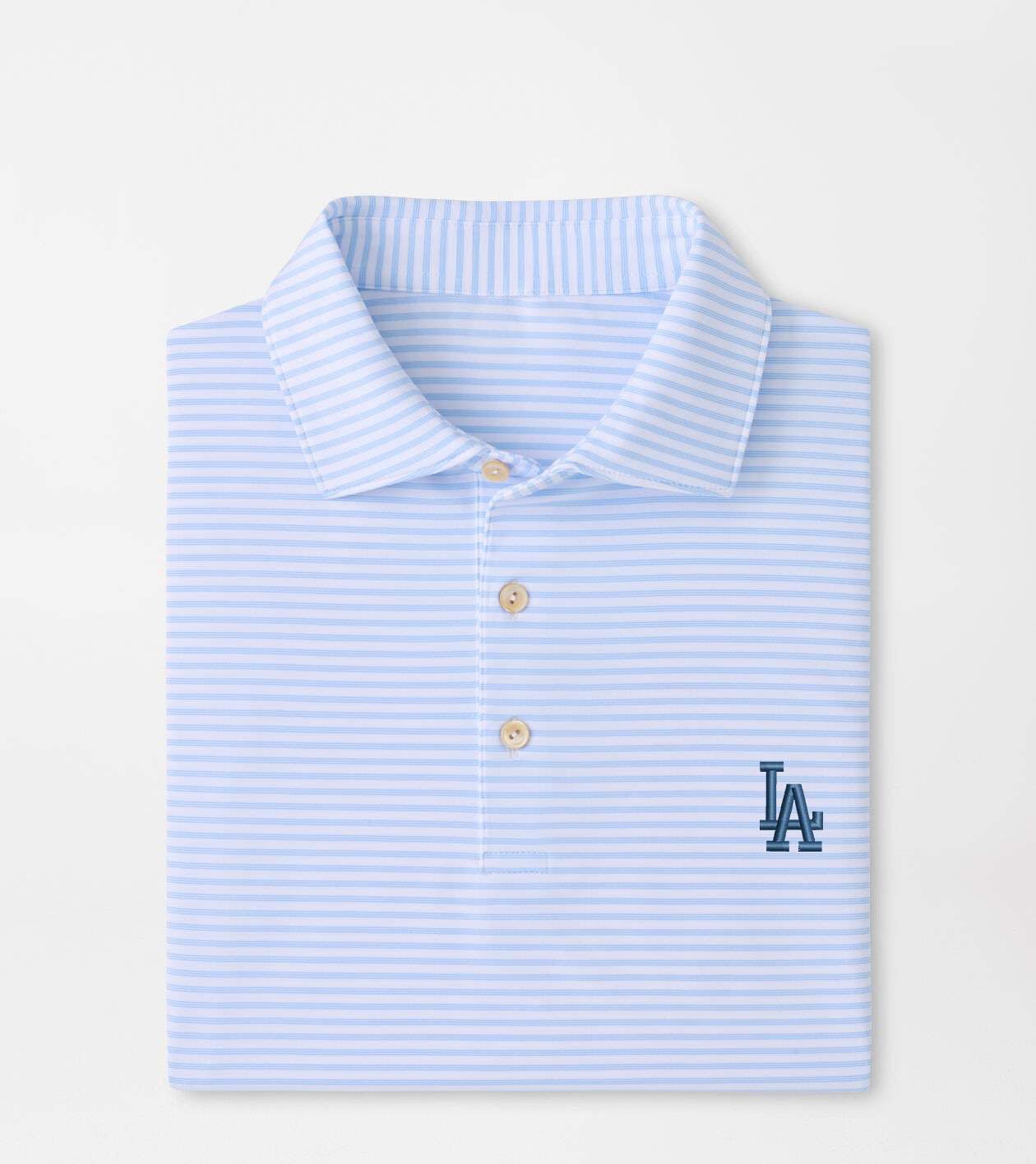 Peter Millar x Los Angeles Dodgers Merch Tiebreaker Performance Jersey Stripe Polo Shirt
