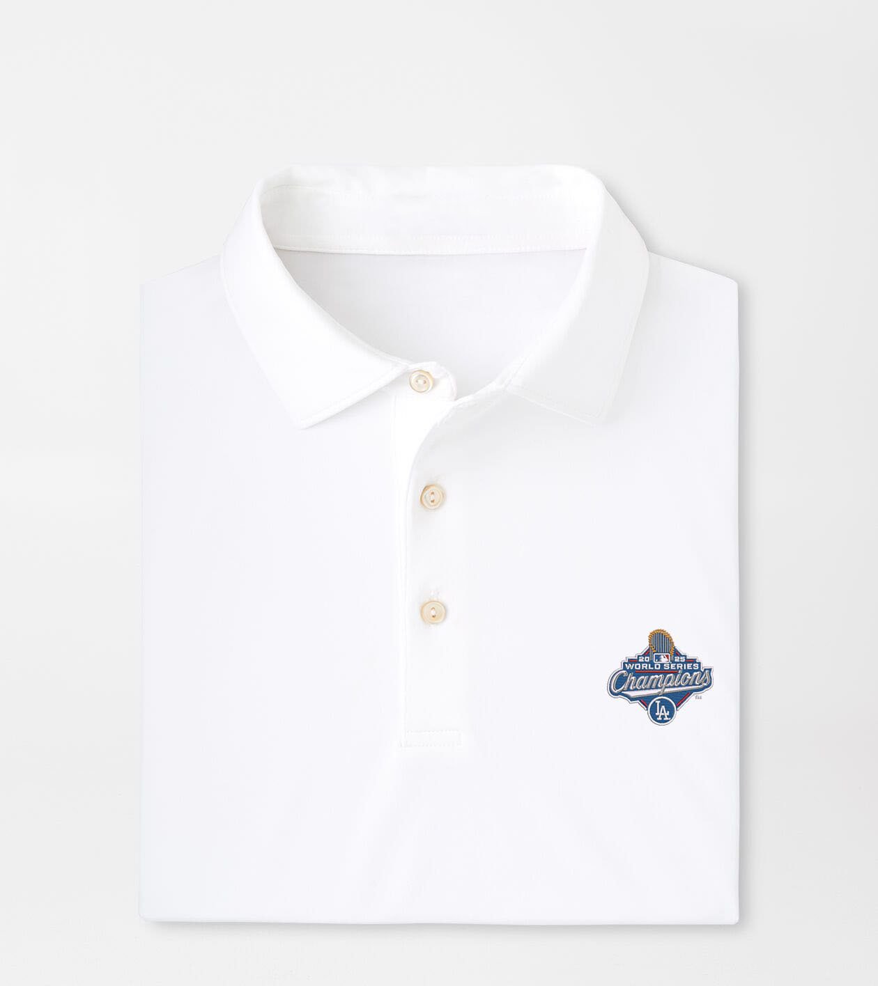 Peter Millar x Los Angeles Dodgers Merch World Series Solid Performance Jersey Polo Shirt