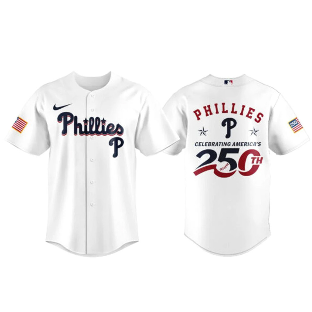 Philadelphia Phillies Celebrating Americas 250th Baseball Jersey 1 - Unicasport Philadelphia Phillies Celebrating Americas 250th Baseball Jersey