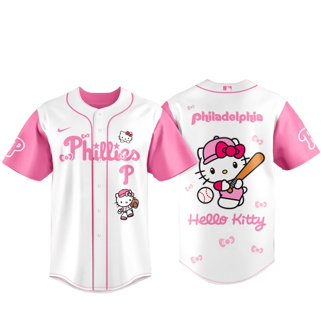 Philadelphia Phillies x Hello Kitty 2026 Pink Baseball Jersey 1 - Unicasport Philadelphia Phillies x Hello Kitty 2026 Pink Baseball Jersey