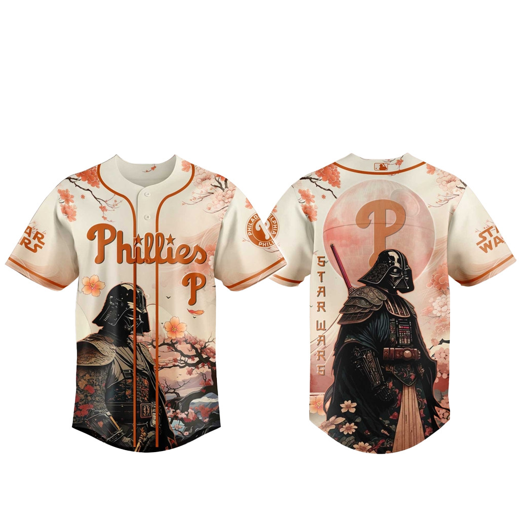 Philadelphia Phillies x Star Wars Cherry Blossom 2026 Baseball Jersey 1 - Unicasport Philadelphia Phillies x Star Wars Cherry Blossom 2026 Baseball Jersey