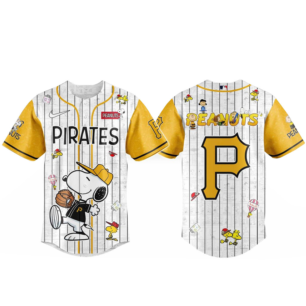 Pittsburgh Pirates Peanuts Night 2026 Baseball Jersey 1 - Unicasport Pittsburgh Pirates Peanuts Night 2026 Baseball Jersey