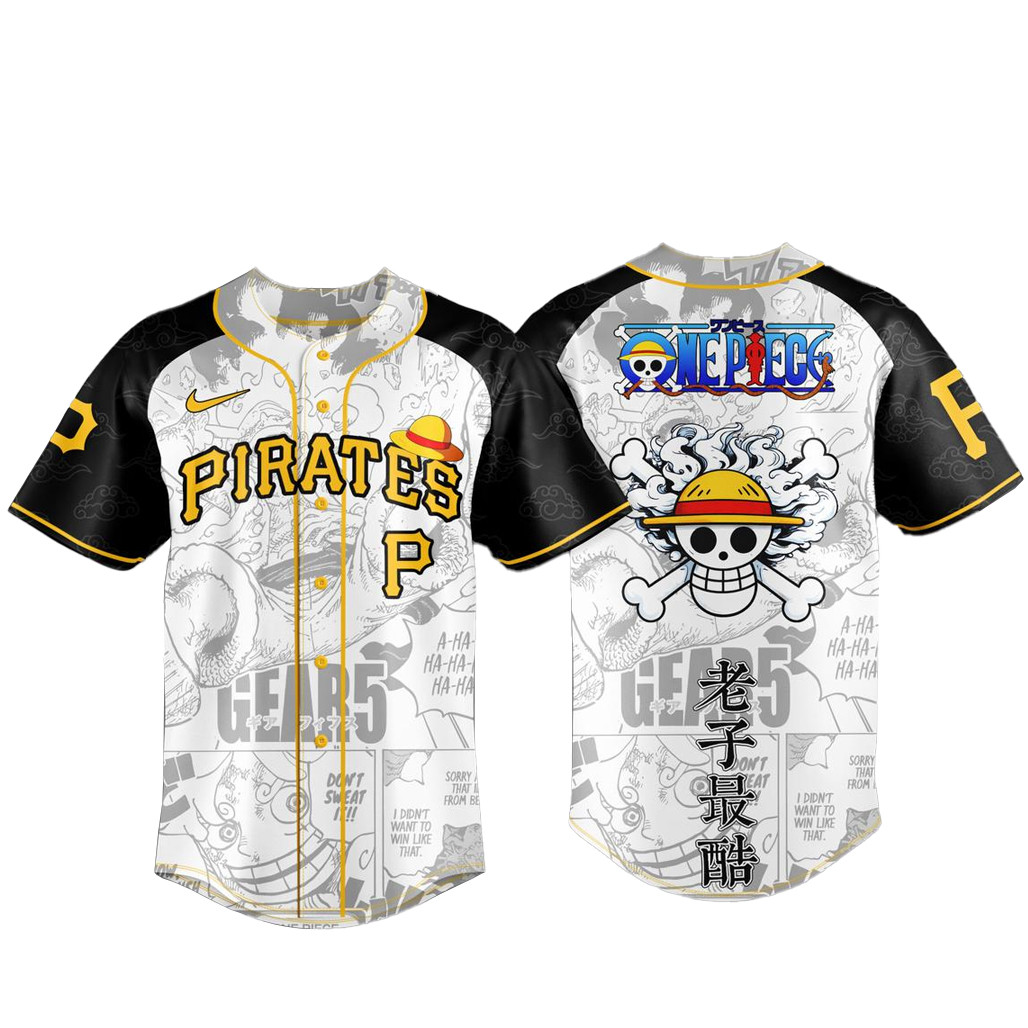 Pittsburgh Pirates x One Piece Night 2026 Baseball Jersey 1 - Unicasport Pittsburgh Pirates x One Piece Night 2026 Baseball Jersey