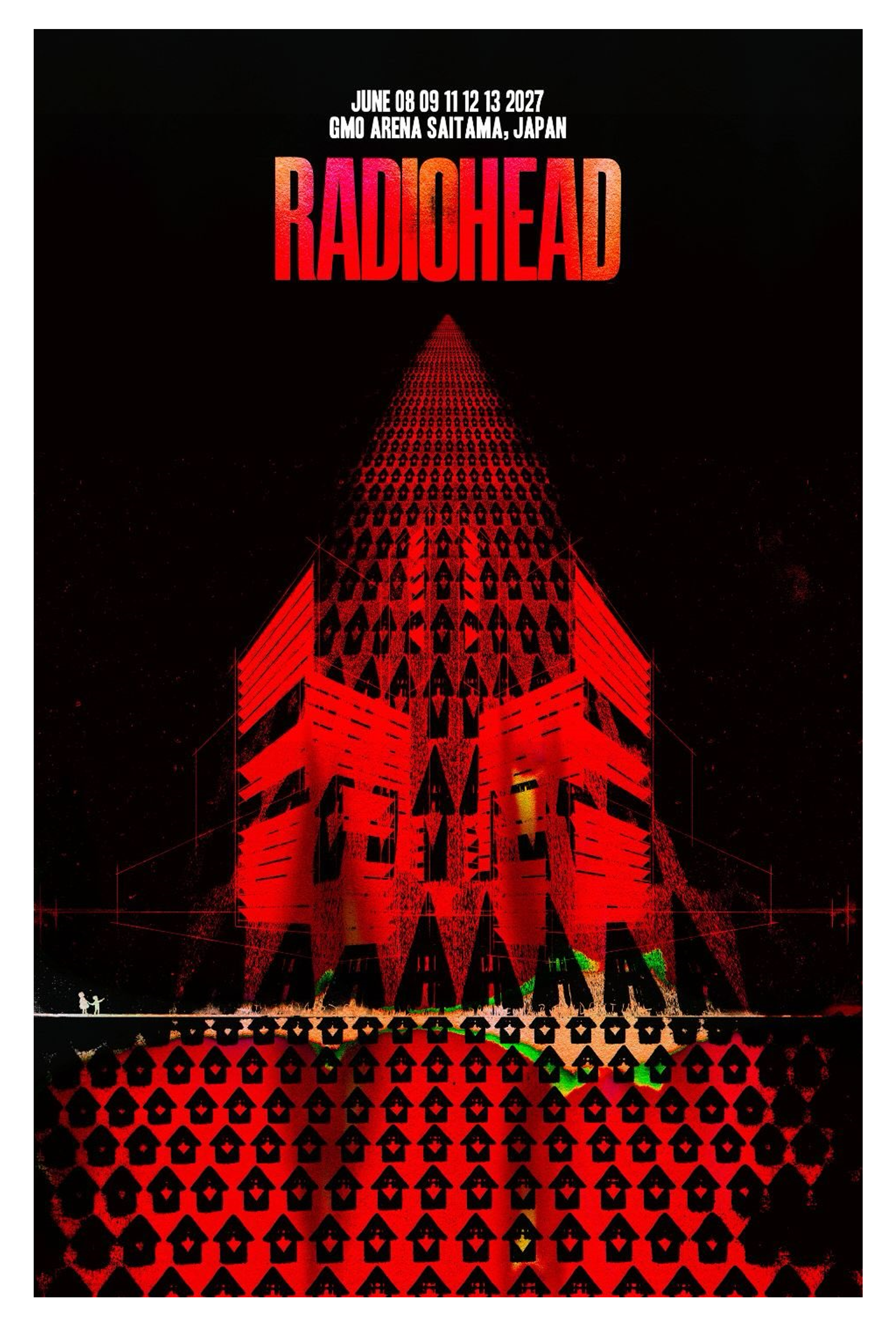 radiohead japan 2027 concert poster gmo arena saitama show poster june 8 9 11 12 13 tour artwork merch b2PlJ - merchtourboutique