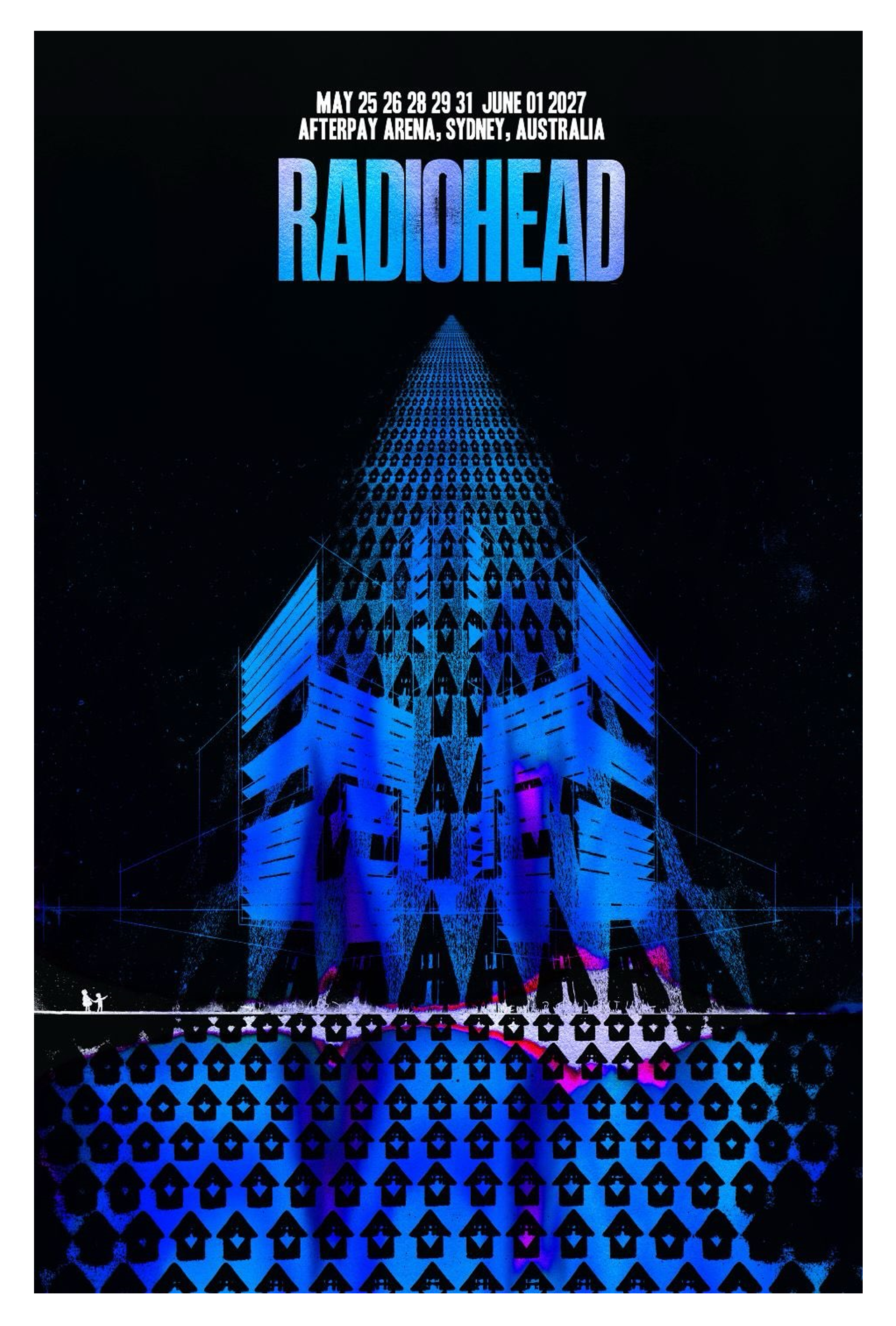 radiohead sydney 2027 concert poster afterpay arena show poster may 25 26 28 29 31 june 1 tour artwork merch nyw6o - merchtourboutique