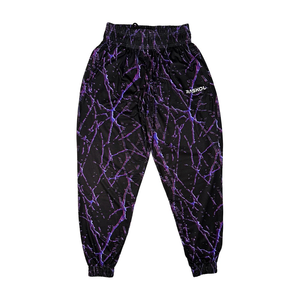 Raskol Apparel Store Merch Purple Metallic Lightning Sweatpants Raskol Clothing