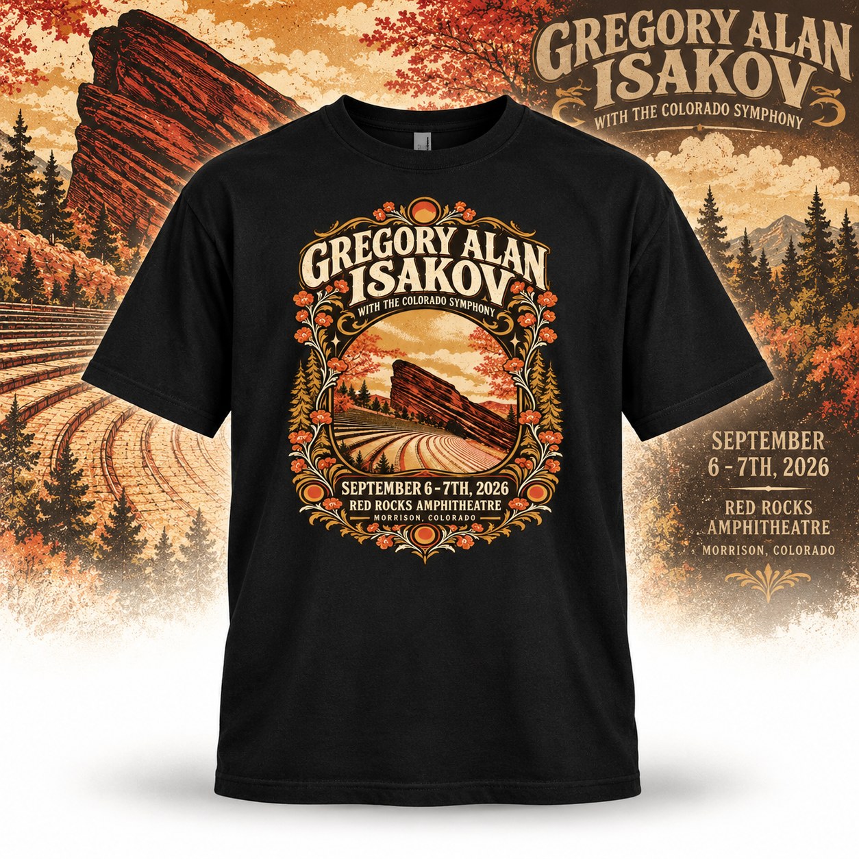 Red Rocks Amphitheatre Gregory Alan Isakov Sep 6 7 2026 Red Rocks Amphitheatre Shirt Merch 1 - merchtourboutique red rocks amphitheatre gregory alan isakov sep 6 7 2026 red rocks amphitheatre shirt merch w2I93 - merchtourboutique