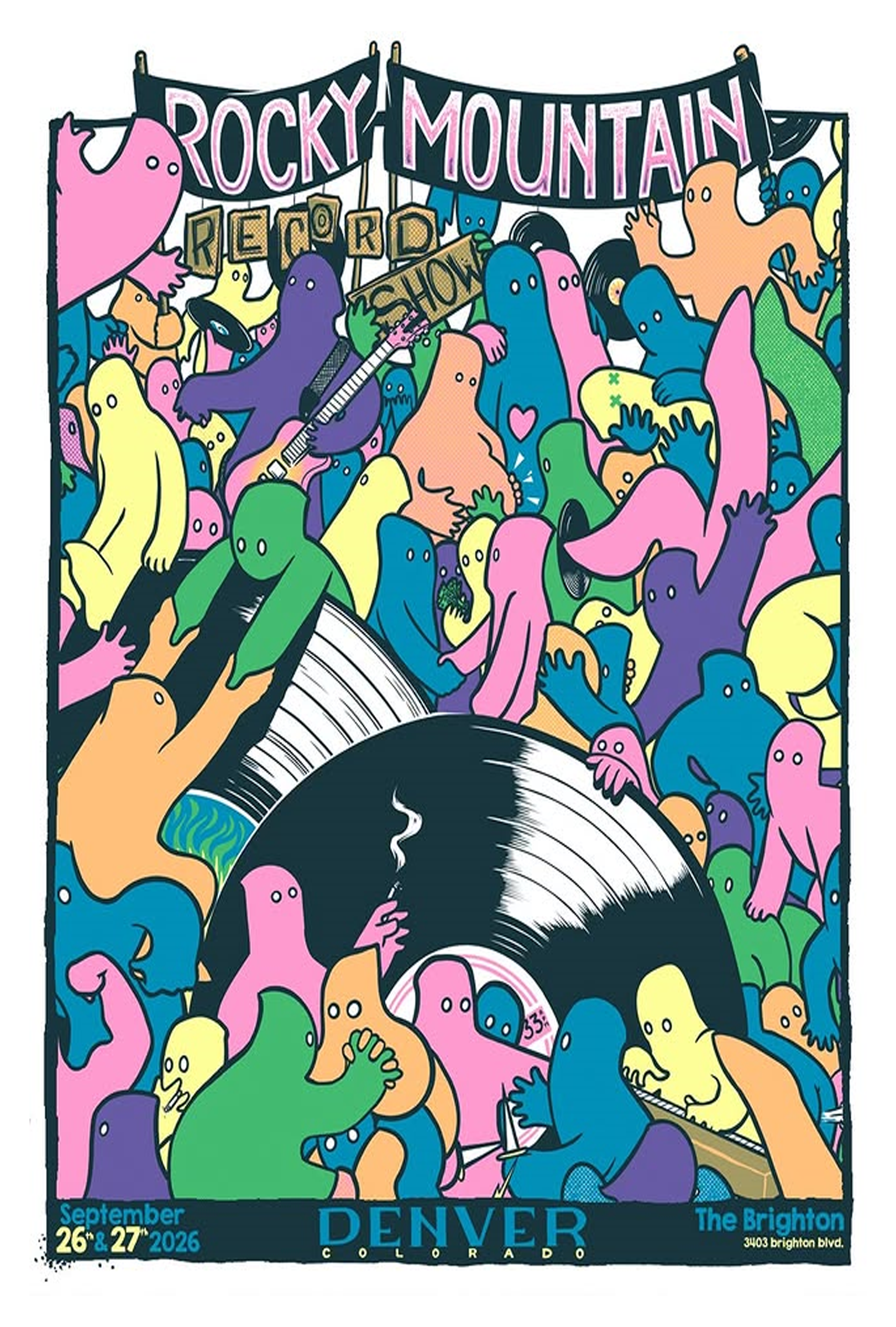 rocky mountain record show sep 26 2026 the brighton denver co concert poster limited merch MWSXL - merchtourboutique