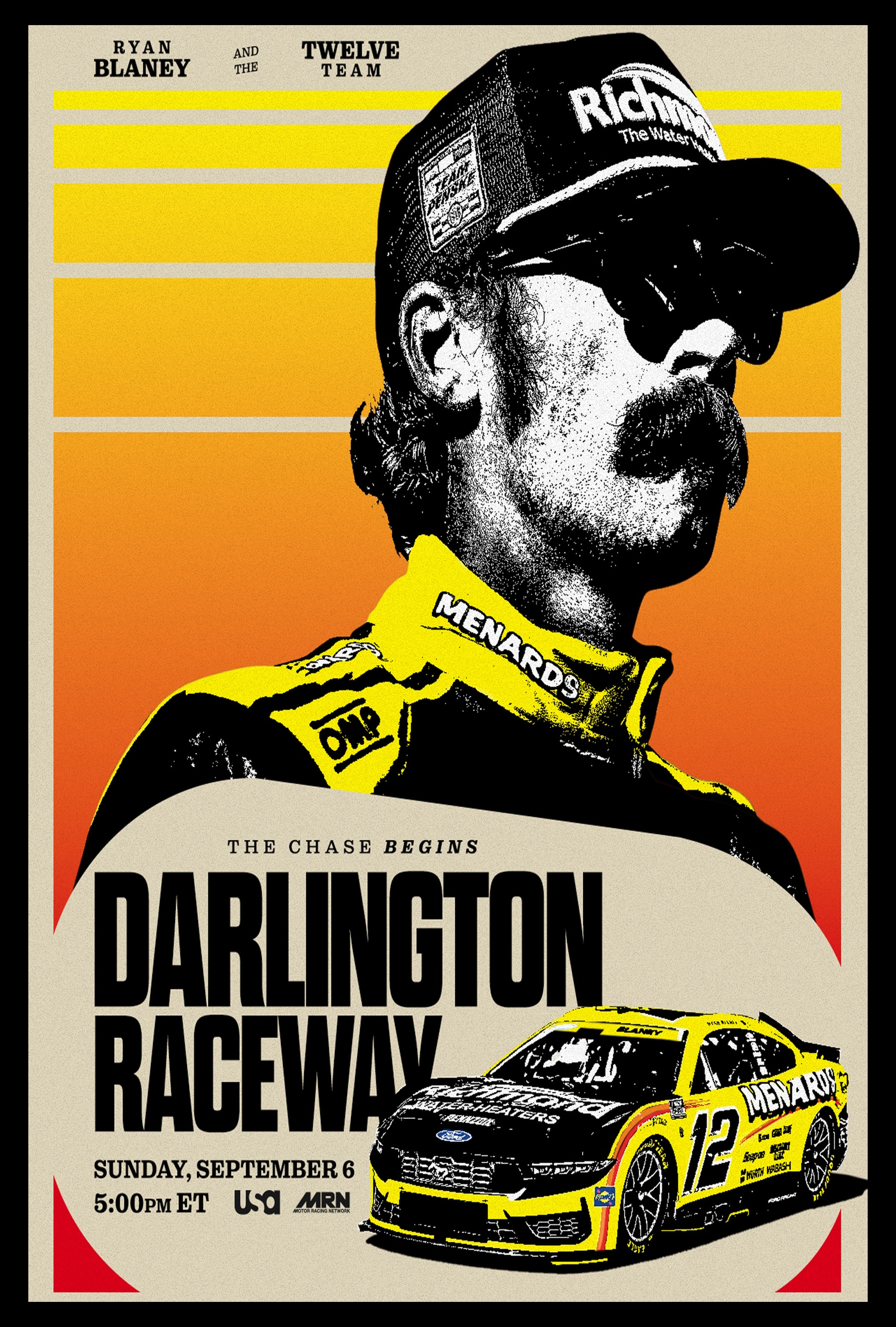 ryan blaney darlington raceway 09062026 nascar cup series poster limited edition merch ZR0rr - merchtourboutique