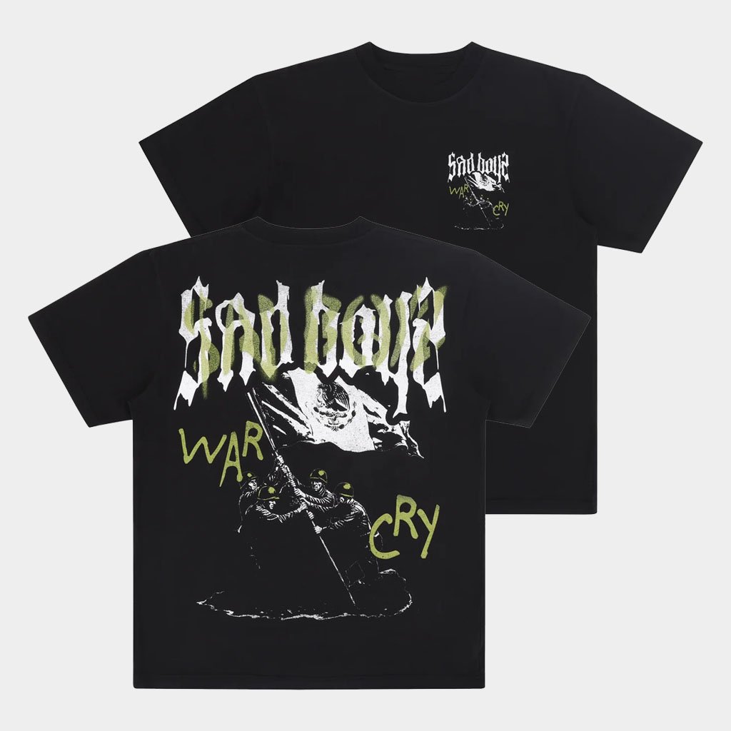 Sad Boyz Merch 2026 Held T-Shirt Black War Cry Shirt Gift Ideas For Dudes