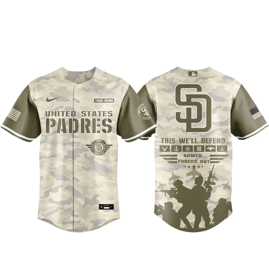 San Diego Padres Armed Forces Day Appreciation Night 2026 Baseball Jersey 1 - Unicasport San Diego Padres Armed Forces Day Appreciation Night 2026 Baseball Jersey
