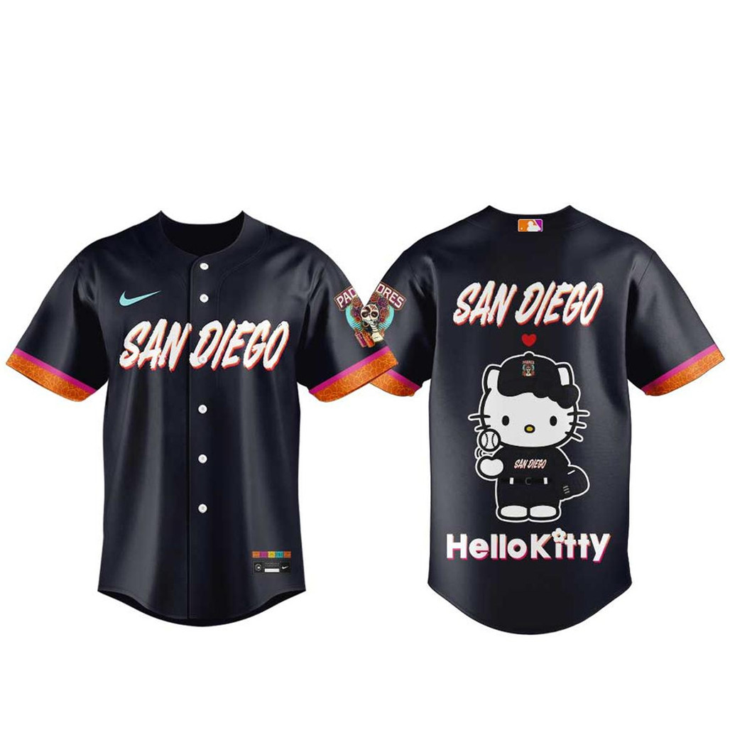 San Diego Padres City Connect 2026 x Hello Kitty Baseball Jersey 1 - Unicasport San Diego Padres City Connect 2026 x Hello Kitty Baseball Jersey