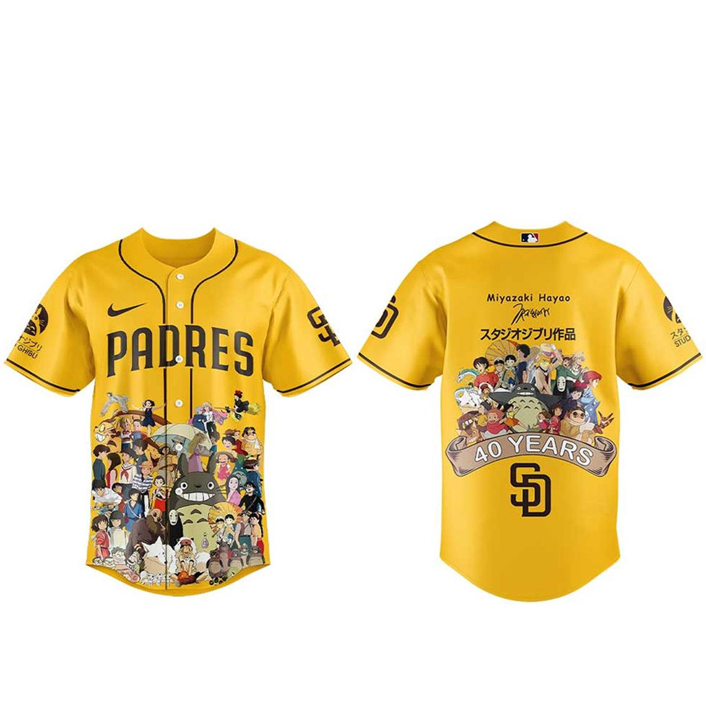 San Diego Padres Studio Ghibli 40th Anniversary 2026 Baseball Jersey 1 - Unicasport San Diego Padres Studio Ghibli 40th Anniversary 2026 Baseball Jersey