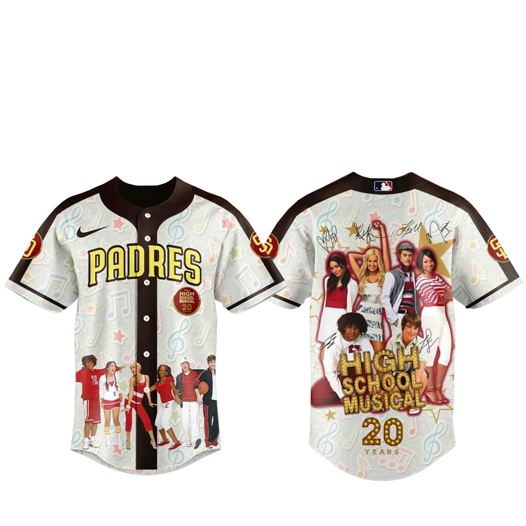 San Diego Padres x 20th Anniversary High School Musical Baseball Jersey 1 - Unicasport San Diego Padres x 20th Anniversary High School Musical Baseball Jersey