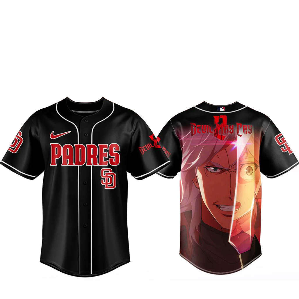 San Diego Padres x Devil May Cry 2 Baseball Jersey 1 - Unicasport San Diego Padres x Devil May Cry 2 Baseball Jersey