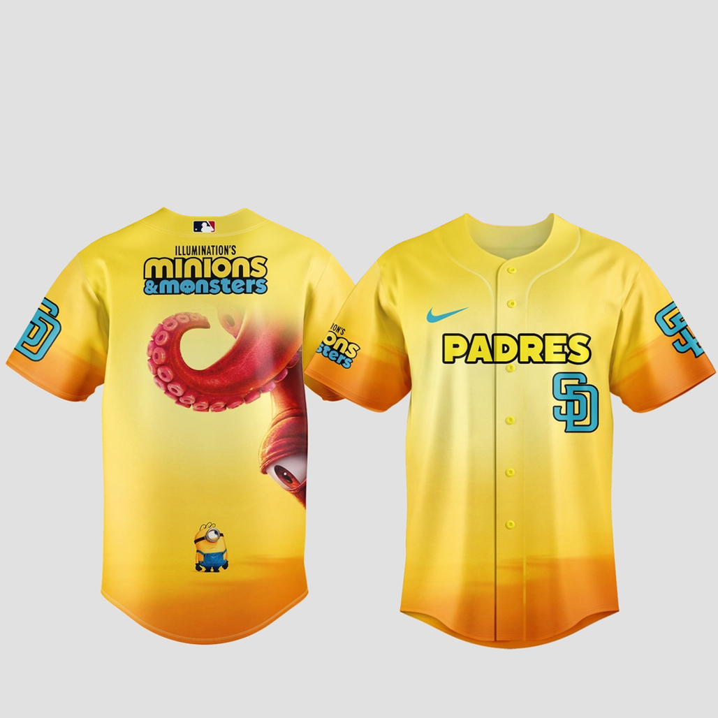 San Diego Padres x Minions and Monsters 2026 Baseball Jersey 1 - Unicasport San Diego Padres x Minions and Monsters 2026 Baseball Jersey