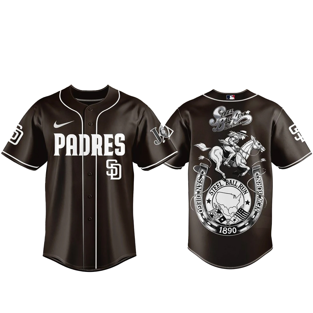 San Diego Padres x Steel Ball Run 2026 Baseball Jersey Version 1 1 - Unicasport San Diego Padres x Steel Ball Run 2026 Baseball Jersey Version 1