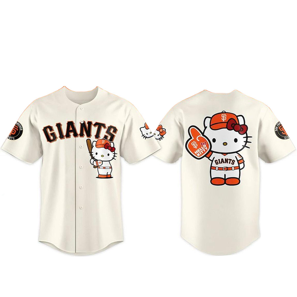 San Francisco Giants 2026 Hello Kitty Night Baseball Jersey 1 - Unicasport San Francisco Giants 2026 Hello Kitty Night Baseball Jersey