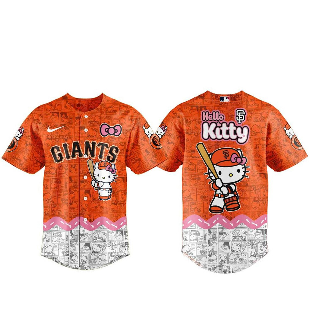 San Francisco Giants Hello Kitty 2026 Homerun Charm Baseball Jersey 1 - Unicasport San Francisco Giants Hello Kitty 2026 Homerun Charm Baseball Jersey