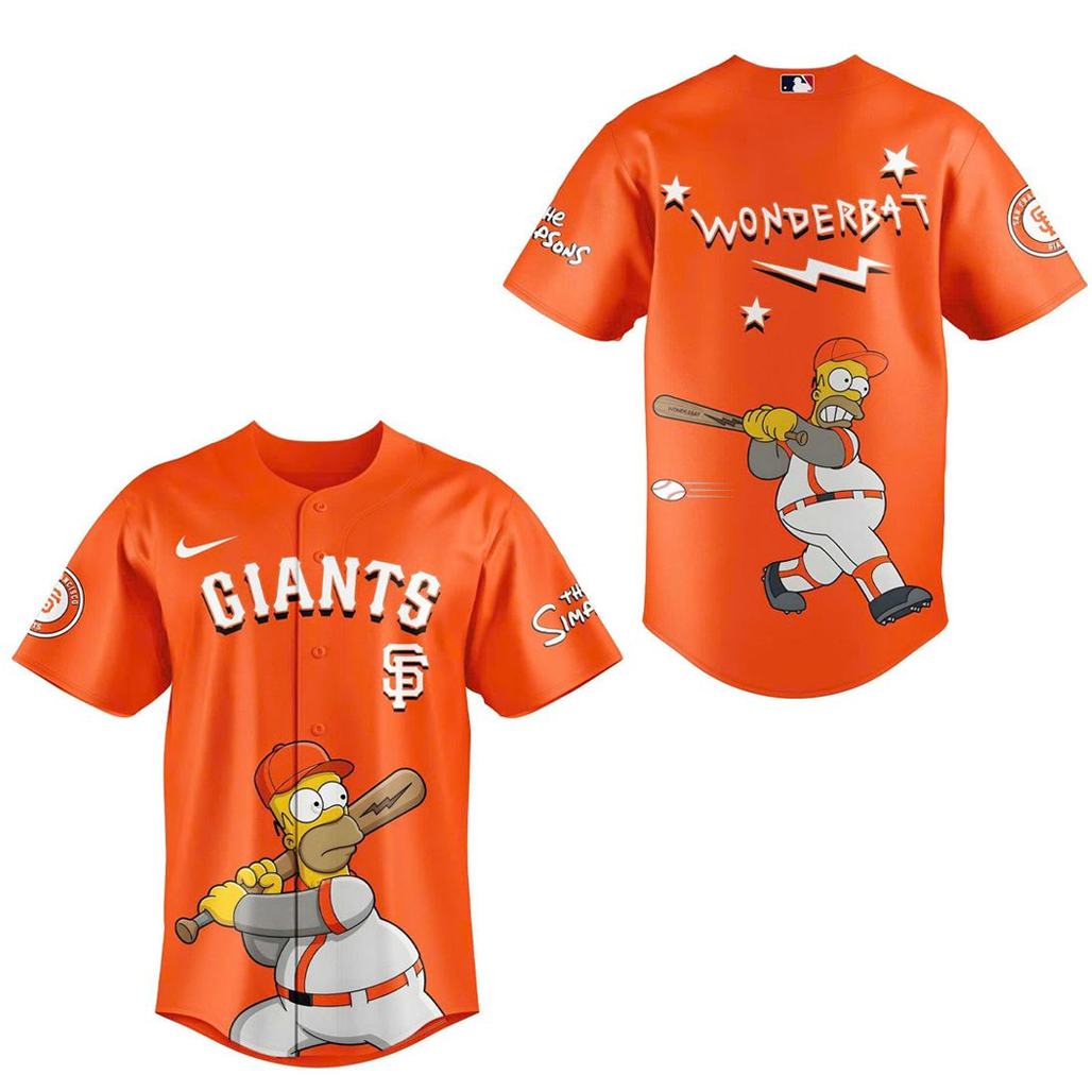 San Francisco Giants The Simpsons Wonderbat Baseball Jersey 1 - Unicasport San Francisco Giants The Simpsons Wonderbat Baseball Jersey