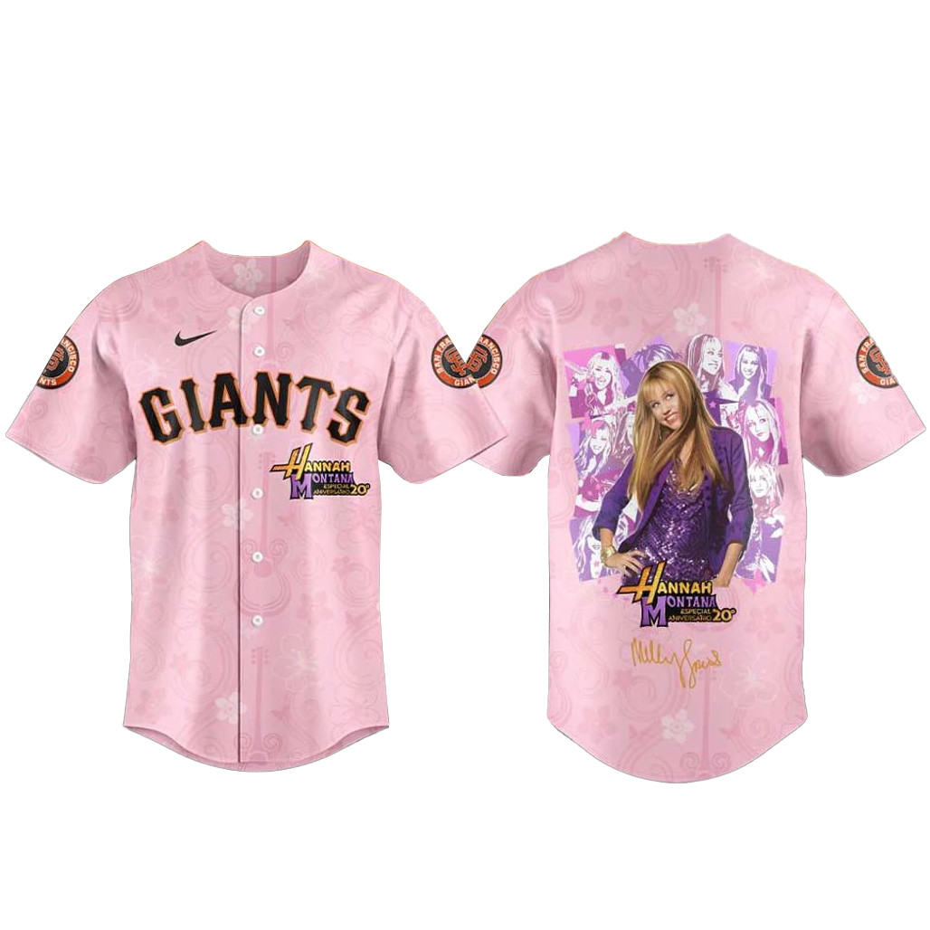 San Francisco Giants x Hannah Montana 20th Anniversary Baseball Jersey 1 - Unicasport San Francisco Giants x Hannah Montana 20th Anniversary Baseball Jersey