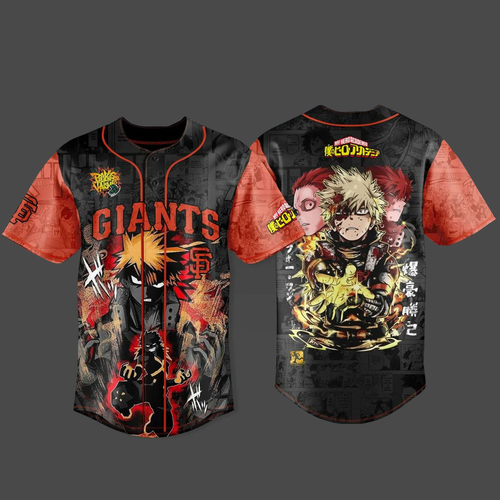 San Francisco Giants x My Hero Academia U.S. Tour 2026 Bakugo Baseball Jersey 1 - Unicasport San Francisco Giants x My Hero Academia U.S. Tour 2026 Bakugo Baseball Jersey
