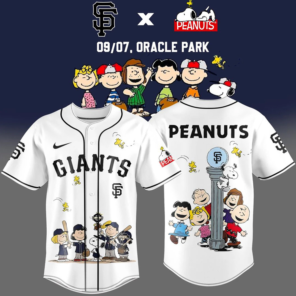 San Francisco Giants x Peanuts Snoopy Baseball Jersey 1 - Unicasport San Francisco Giants x Peanuts Snoopy Baseball Jersey