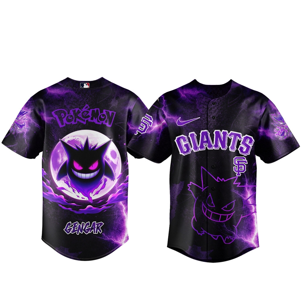 San Francisco Giants x Pokemon Gengar 2026 Baseball Jersey Version 3 1 - Unicasport San Francisco Giants x Pokemon Gengar 2026 Baseball Jersey Version 3