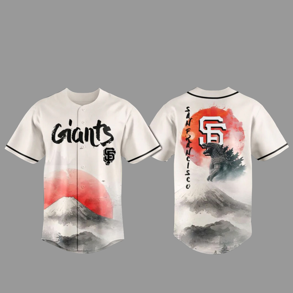San Francisco Giants x The Godzilla Kaiju Baseball Jersey 1 - Unicasport San Francisco Giants x The Godzilla Kaiju Baseball Jersey