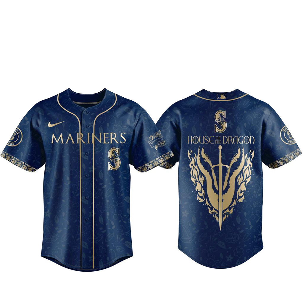 Seattle Mariners 2026 House of the Dragon Night Navy Baseball Jersey 1 - Unicasport Seattle Mariners 2026 House of the Dragon Night Navy Baseball Jersey