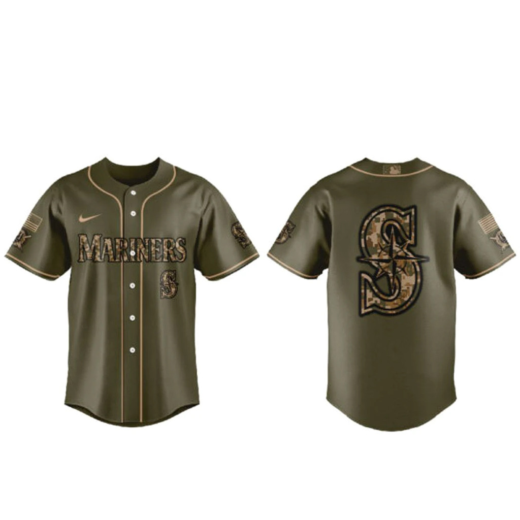 Seattle Mariners Armed Forces Day 2026 Baseball Jersey 1 - Unicasport Seattle Mariners Armed Forces Day 2026 Baseball Jersey