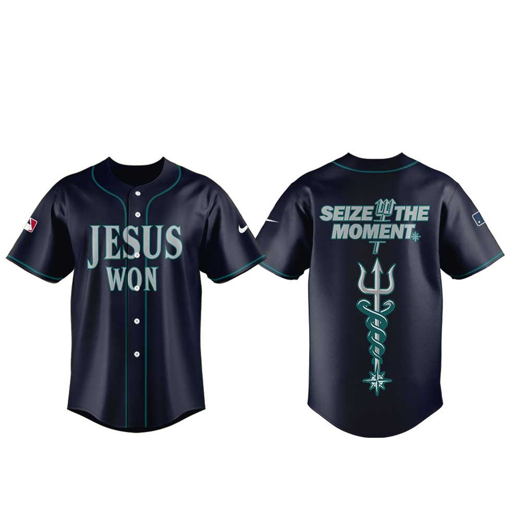 Seattle Mariners Jesus Won Seize The Moment Baseball Jersey 1 - Unicasport Seattle Mariners Jesus Won Seize The Moment Baseball Jersey